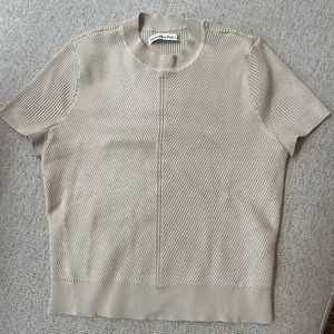 Abercrombie elevated ribbed knit tee size M